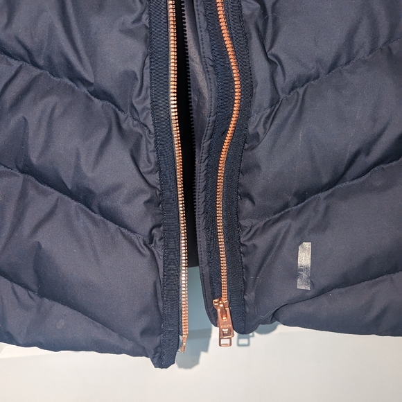 Athleta Goose Down Parka, Navy with Rose Gold - Size Medium - Picture 9 of 9